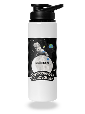 Introvert na dovolené lahev na vodu White