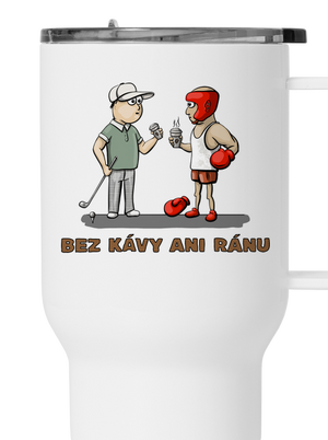 Bez kávy ani ránu termohrnek White