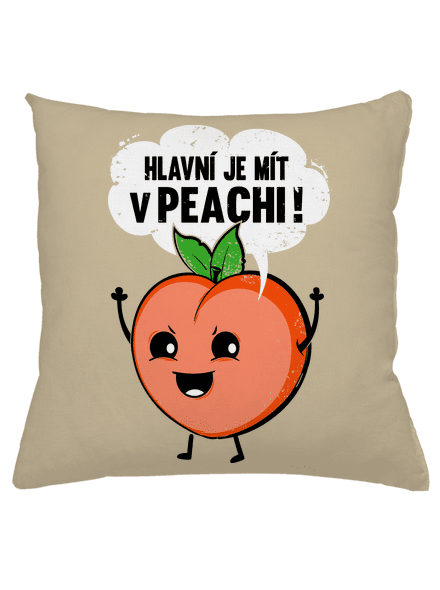 V peachi polštář Beige