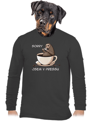 V pressu pánské dlouhý rukáv Dark Grey