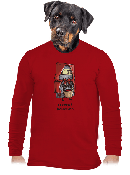 Červená kalkulka pánské dlouhý rukáv Red