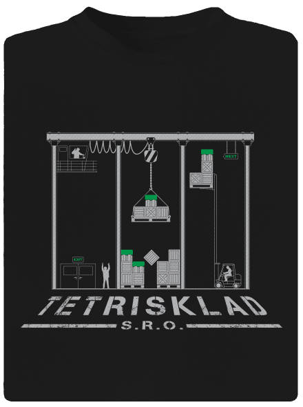 Tetrisklad pánské sportovní tričko Black