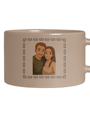 Ghibli efekt z vlastní fotky hrnek makronka Brown Macaron