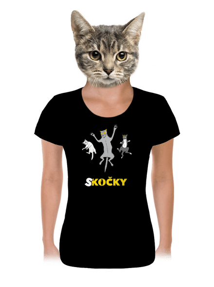 Skočky dámské tričko Black