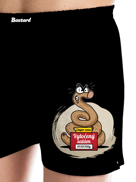 Vytočený salám pánské trenky Black