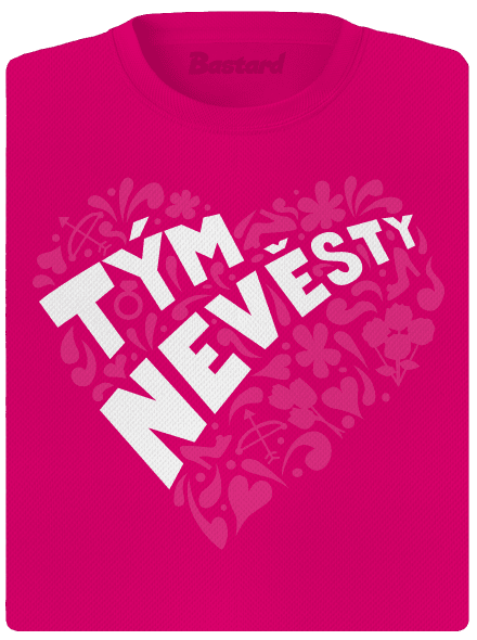 Tým nevěsty dámské sportovní tričko Neon Pink