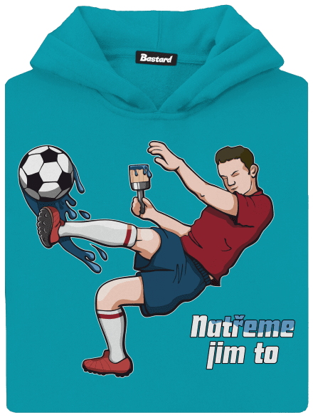 Natřeme jim to - Fotbal dětská mikina klokanka Hawaiian Blue