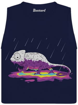 Odkryté tajemství dámské tílko volné Navy