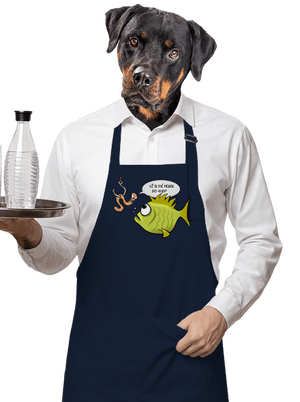 Ryba a žížala zástěra Navy