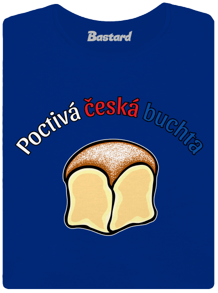 Poctivá buchta a klobása dámské tričko s lemem Royal Blue Mal