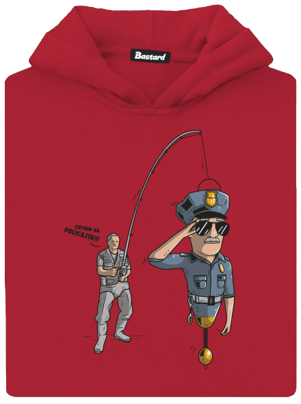Policajt dětská mikina klokanka Fire Red