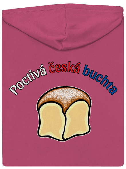 Poctivá buchta a klobása dámská mikina na zip Magenta
