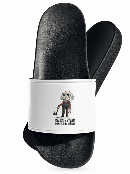 Neklidný bez kafe pantofle White