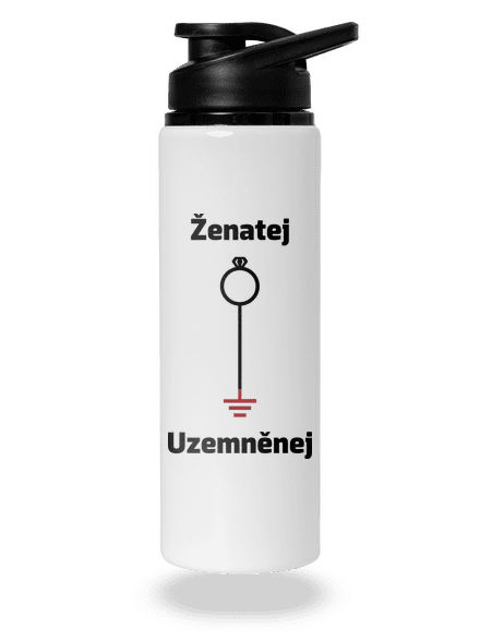 Ženatej a uzemněnej lahev na vodu White