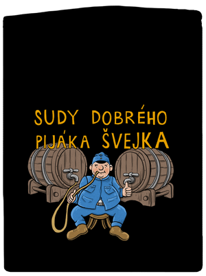 Sudy dobrého pijáka Švejka pánská mikina na zip Black