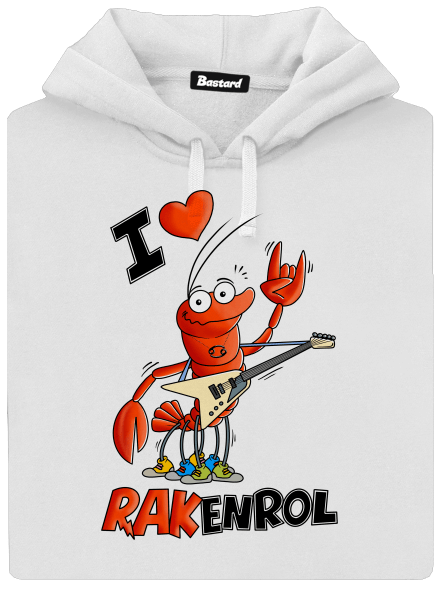 Rakenrol dámská mikina klokanka White