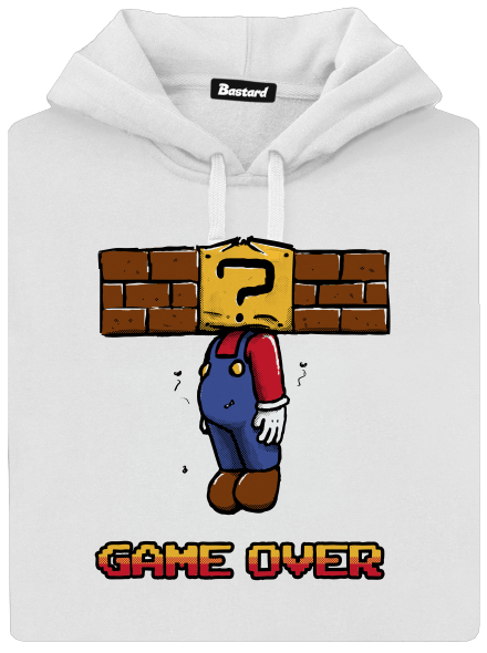Game over dámská mikina klokanka White