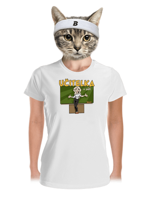 Učitelka v září dámské sportovní tričko White