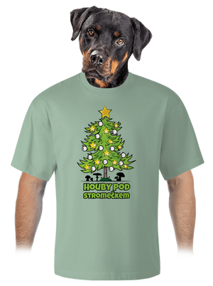 Houby pod stromečkem unisex tričko oversized Sage