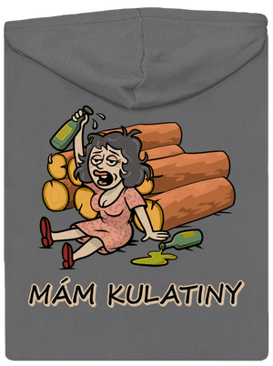 Mám kulatiny dámská mikina na zip Steel Gray