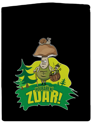 Houbaření zdar dámská mikina na zip Black