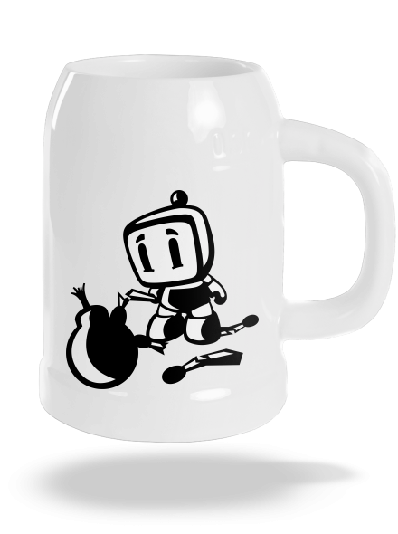 Bomberman půllitr White