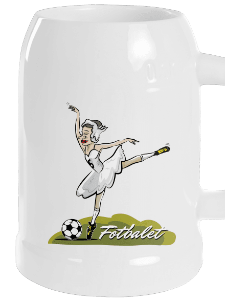 Fotbalet půllitr White
