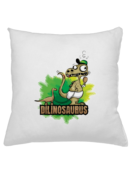 Dilinosaurus polštář White
