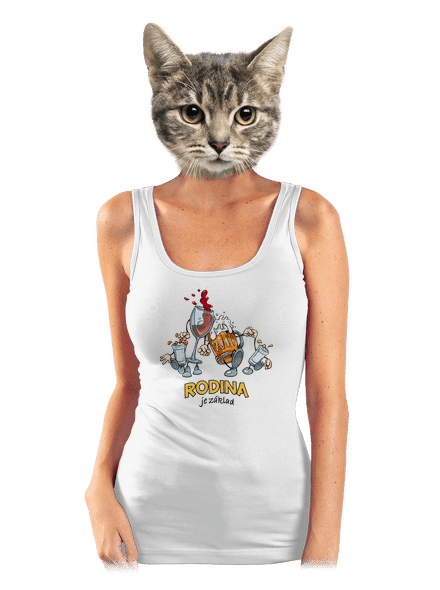 Rodina je základ dámské tílko klasické White