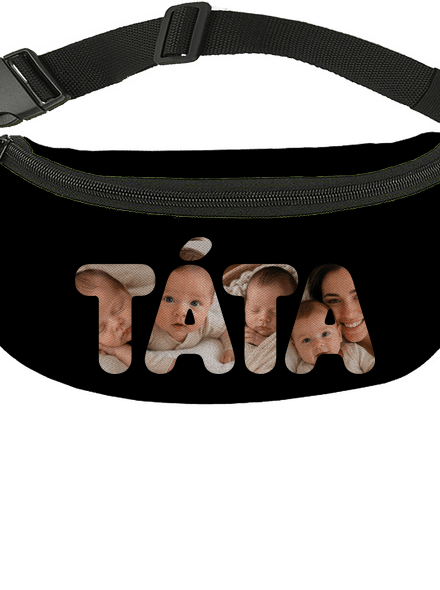 Nápis táta z vlastních fotek ledvinka Black