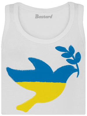 Ukrajina - Holubice obrys dámské tílko klasické White