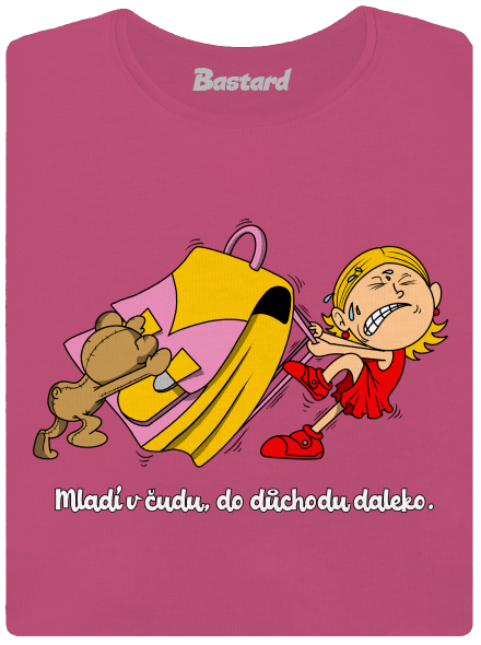 Školačka dámské tričko premium Magenta