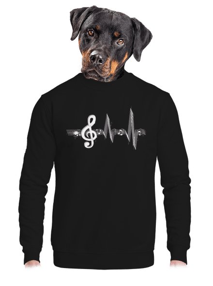 Žiju muzikou unisex mikina bez kapuce Black