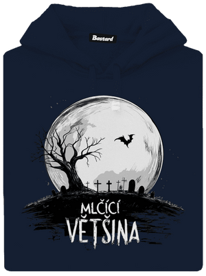 Mlčící většina pánská mikina klokanka Navy