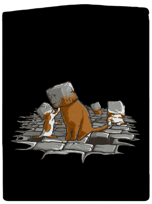 Kočičí hlavy dámská mikina na zip Black