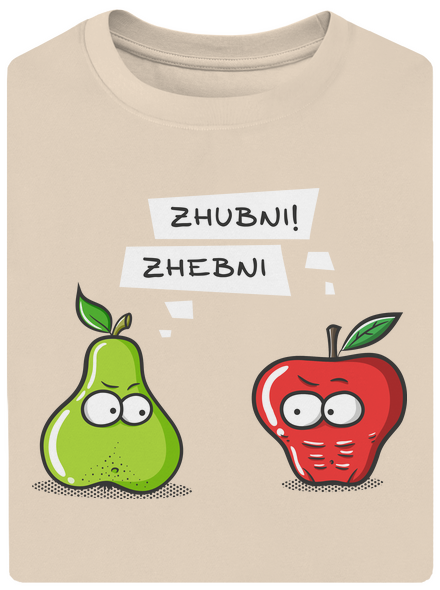 Zhubni! unisex tričko oversized Almond