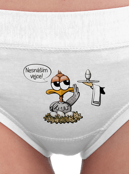 Nesnáším vejce dámské kalhotky White