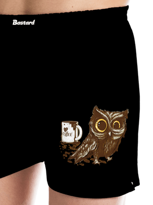 Sova na kofeinu pánské trenky Black