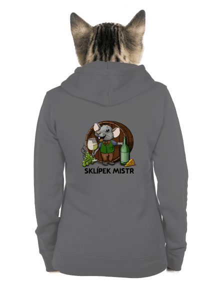 Sklípek mistr dámská mikina na zip Steel Gray