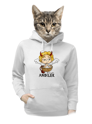 Andílek dámská mikina klokanka White