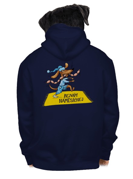 Bejvám náměsíčnej pánská mikina na zip Navy