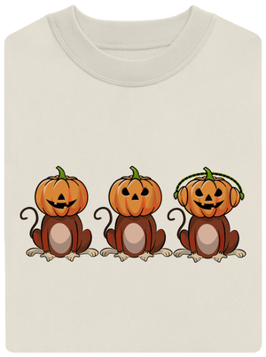 Halloween opičky unisex mikina bez kapuce Off White