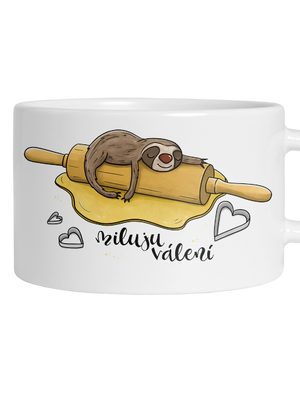 Miluju válení hrnek makronka White