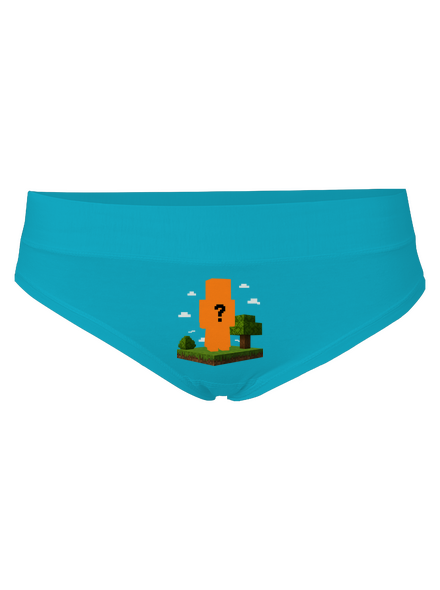 Minecraft z vlastní fotky dámské kalhotky Turquoise