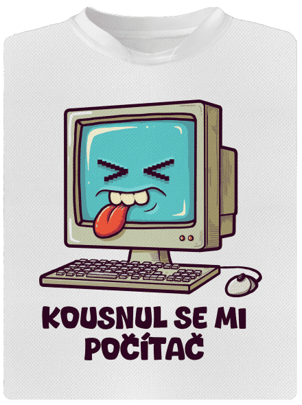 Kousnul se mi počítač pánské sportovní tričko White