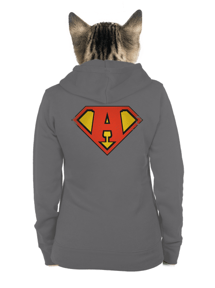 Jsem superhrdina dámská mikina na zip Steel Gray
