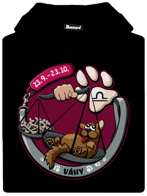 Psí horoskop: Váhy dětská mikina klokanka Black