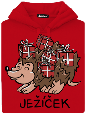 Ježíček pánská mikina klokanka Red