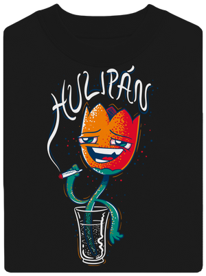 Hulipán unisex mikina bez kapuce Black