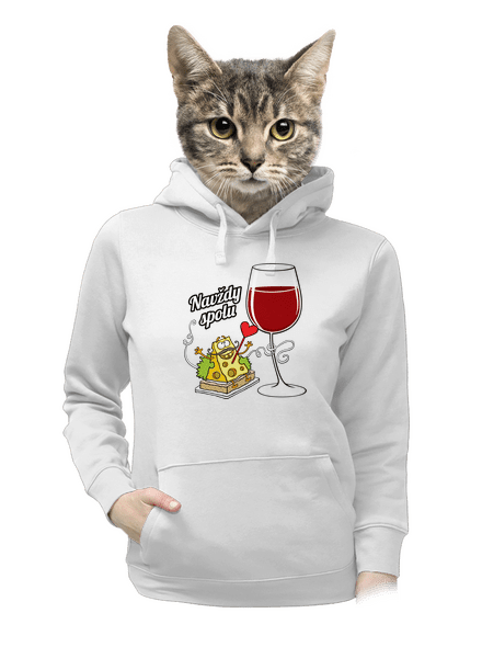 Navždy spolu dámská mikina klokanka White
